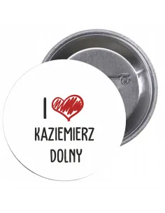 Przypinki Buttony Love Kaziemierz Dolny Znaczki z Nadrukiem