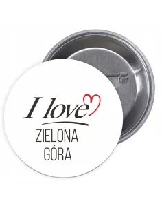 Przypinki Buttony i Love Zielona Góra Znaczki Badziki
