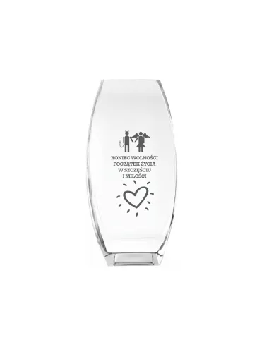 Wazon Grawer Prezent Panieńskie Kawalerski z Grawerem