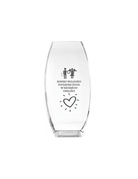 Wazon Grawer Prezent Panieńskie Kawalerski z Grawerem