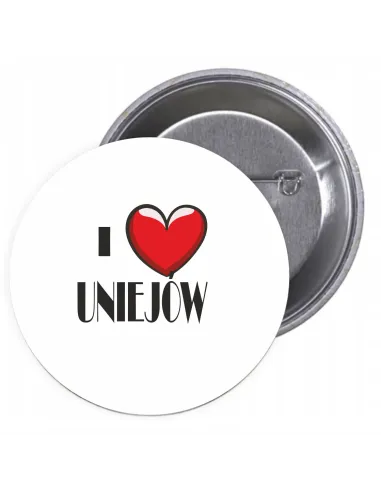 Przypinki Buttony Love Uniejów Znaczki Badziki Grafiką