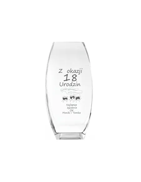 Wazon Grawer Prezent Urodziny 18 Osiemnastkę z Grawerem
