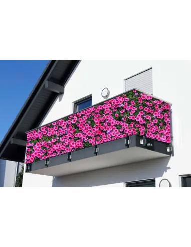 Osłona Balkonowa na Balkon – Surfinie Siatkę Kwiaty