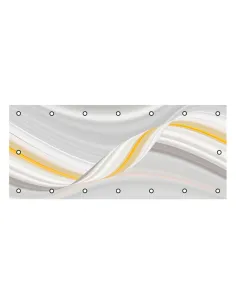 Osłona Balkonowa na Balkon Fale Pasy Kwiaty z Nadrukiem