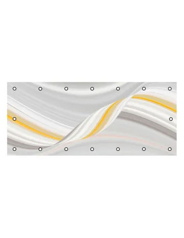 Osłona Balkonowa na Balkon Fale Pasy Kwiaty z Nadrukiem