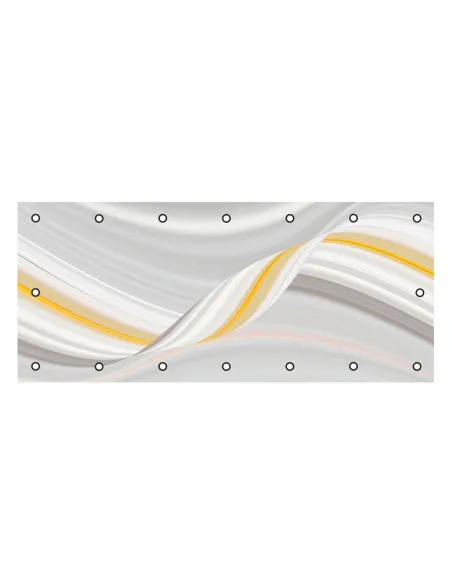 Osłona Balkonowa na Balkon Fale Pasy Kwiaty z Nadrukiem