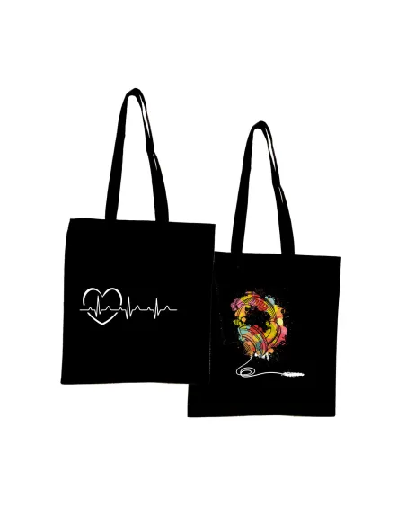 Torba z Nadrukiem Prezent – Muzyka Słuchawki Personalizowany