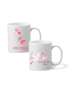 Kubek z Nadrukiem Prezent Już Was Lecę Baby Shower