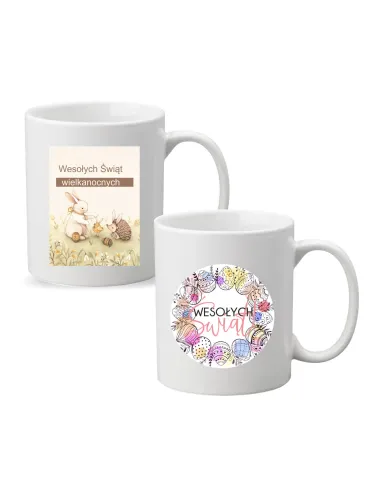 Kubek z Nadrukiem – Napis Prezent Wielkanoc Wesołego