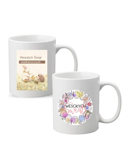 Kubek z Nadrukiem – Napis Prezent Wielkanoc Wesołego