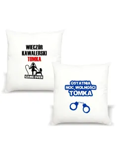 Poduszka – Imieniem Napis Prezent Wieczór Kawalerski