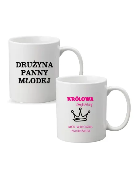 Kubek z Nadrukiem Napis Prezent na Wieczór Panieński