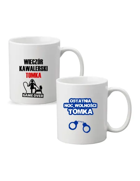 Kubek Imieniem Napis Wieczór Kawalerski Prezent z Nadrukiem