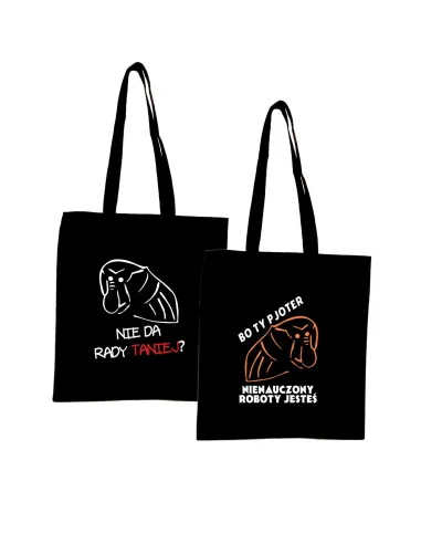 Eko Torba Janusz Nosacz Nadrukiem Napis Bo Ty Pjoter