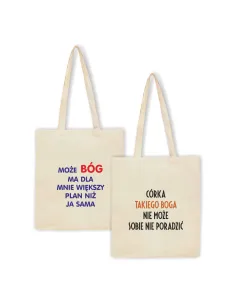 Eko Torba z Nadrukiem Napis Prezent dla Córki na Prezent