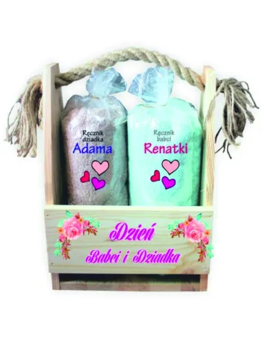 Pudełko z Ręcznikami Prezent Dzień Babci Dziadka – Dzień
