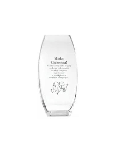 Wazon Grawer Prezent Podziękowanie Chrzestnym z Grawerem
