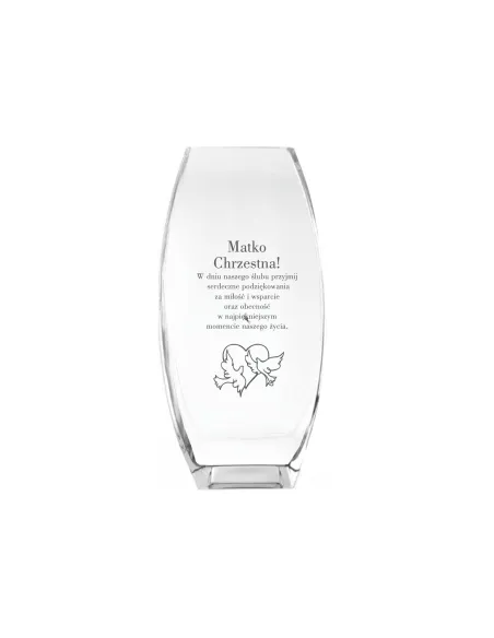 Wazon Grawer Prezent Podziękowanie Chrzestnym z Grawerem