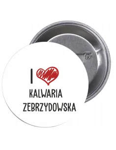 Przypinki Buttony i Love Kalwaria Personalizowany Pamiątkowe