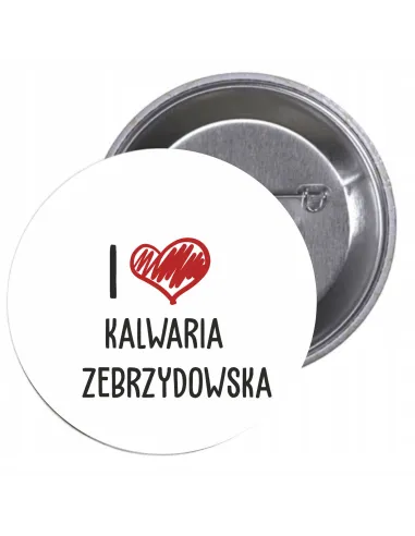 Przypinki Buttony i Love Kalwaria Personalizowany Pamiątkowe