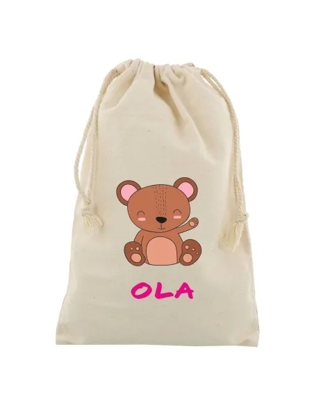 Worek z Nadrukiem Miś Personalizowany Imię na Zamówienie
