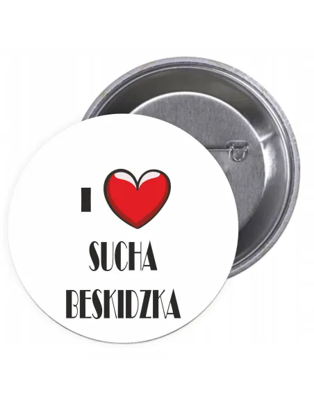Przypinki Buttony Love Sucha Beskidzka Znaczki Badziki