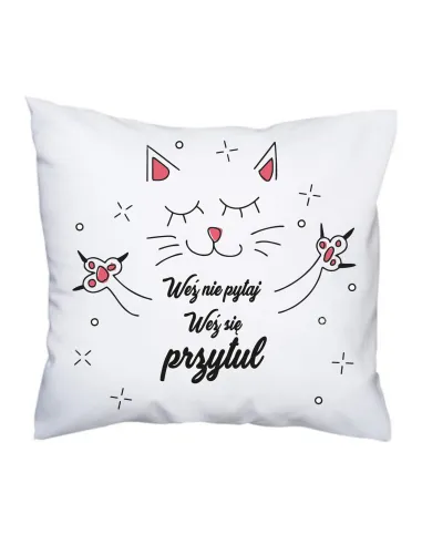 Poduszka Prezent na Walentynki z Nadrukiem Weź Nie Pytaj