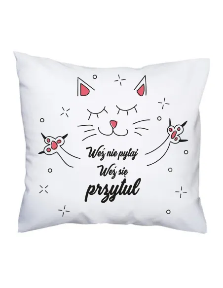 Poduszka Prezent na Walentynki z Nadrukiem Weź Nie Pytaj