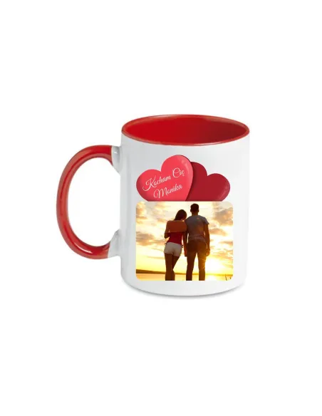 Kubek z Nadrukiem Par Kocham Cię Imię Prezent Walentynki