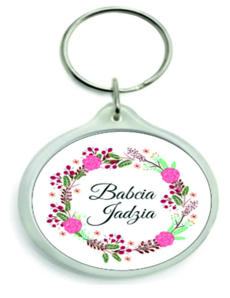 Brelok do Kluczy z Nadrukiem Prezent Dzień Babci Dziadka