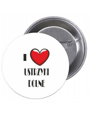 Przypinki Buttony Love Ustrzyki Dolne Znaczki Badziki
