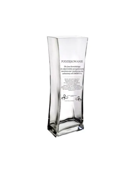 Wazon Podziękowanie Prezent Emeryta Pracownika z Grawerem