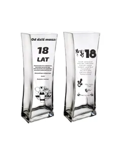 Wazon Urodziny Prezent Okrągłe 18 30 40 50 60 z Grawerem