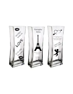 Wazon Grawerem Prezent Pamiątka Ślubu Wesele z Grawerem