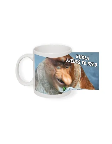 Kubek z Nadrukiem Janusz Nosacz Śmieszny Kurła Kiedyś To