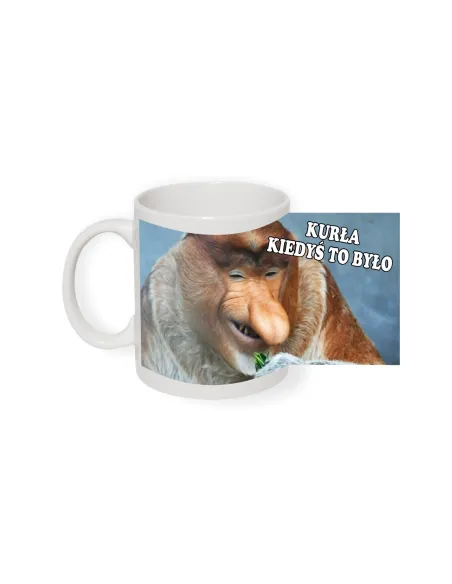 Kubek z Nadrukiem Janusz Nosacz Śmieszny Kurła Kiedyś To