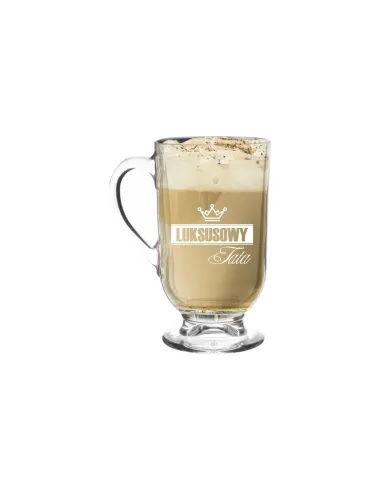 Kubek z Grawerem na Prezent dla Taty Szklanka Cappucino