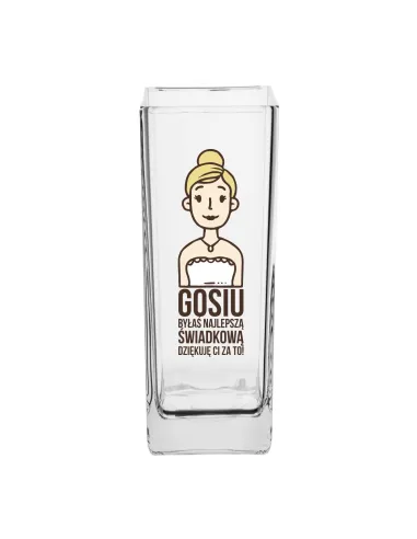 Wazon z Nadrukiem Podziękowanie dla Świadkowej na Prezent