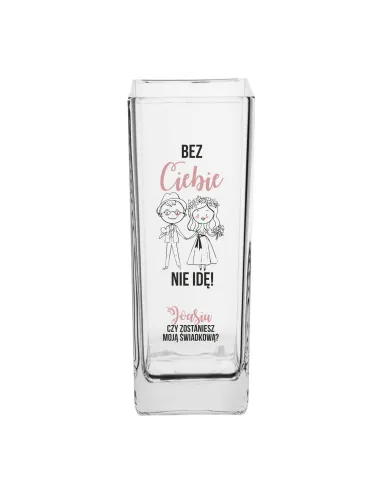 Wazon z Nadrukiem Prośba o Świadkowanie Ślub na Prezent