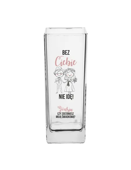Wazon z Nadrukiem Prośba o Świadkowanie Ślub na Prezent