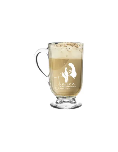 Kubek z Grawerem na Prezent dla Mamy Szklanka Cappucino