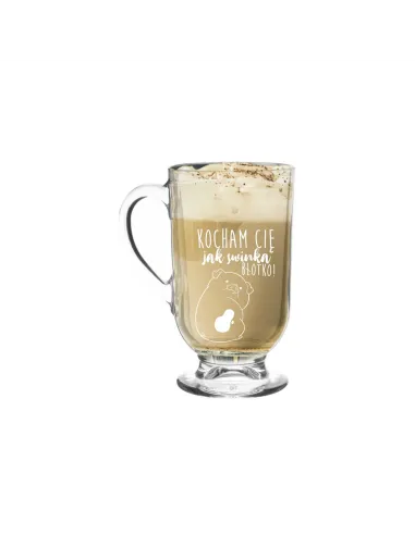Kubek Szklanka Kubek Cappucino Latte Grawerem Prezent