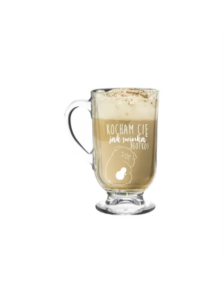 Kubek Szklanka Kubek Cappucino Latte Grawerem Prezent
