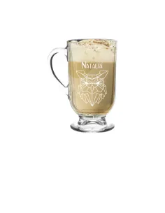 Kubek Szklanka Cappucino Latte Grawerem Prezent Par