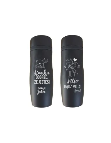 Kubek Termiczny Grawer Dziewczyny Chłopaka Hit z Grawerem