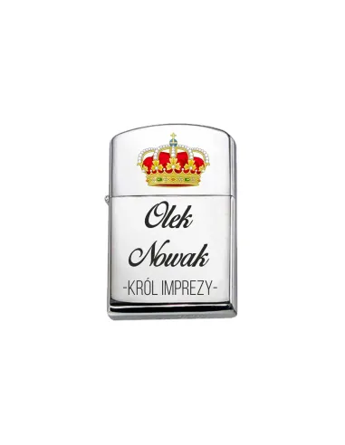 Zapalniczka Benzynowa z Nadrukiem Benzyna Zippo na Prezent