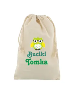 Worek na Buty Przedszkola Szkoły Nadrukiem Buciki Imię