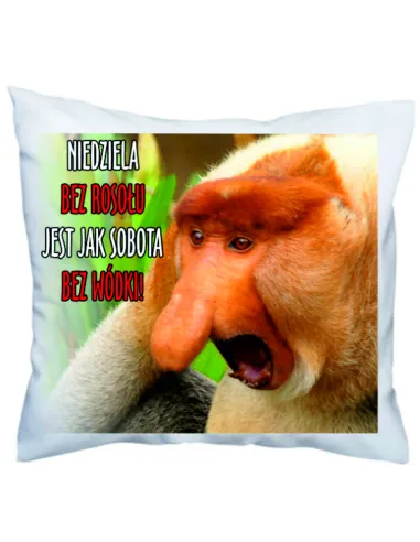 Poduszka z Nadrukiem Janusz Nosacz Niedziela bez Rosołu