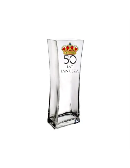 Wazon Urodziny Prezent Okrągłe 30 40 50 60 70 z Nadrukiem