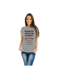 Koszulka z Nadrukiem Najbardziej Atrakcyjne Są Kobiety